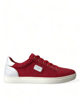 Dolce & Gabbana Herren-Sneaker aus rotem Wildleder