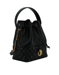 Sac bandoulière Versace élégant en cuir noir Medusa