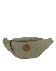 Sac banane Versace Elegant en cuir d'agneau blanc