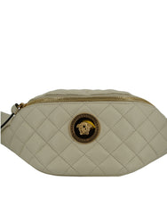 Sac banane Versace Elegant en cuir d'agneau blanc