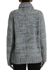 Dolce & Gabbana grauer Kaschmir-Rollkragenpullover