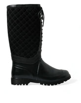 Bottes de pluie Dolce & Gabbana Chioggia en daim noir
