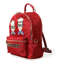Dolce & Gabbana Roter #DGFAMILY Verzierter Rucksack VULCANO Tasche