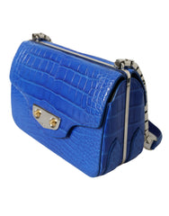 Sac à main Balenciaga Neo Classic en cuir exotique bleu