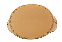 Sac à main seau Burberry Lorne petit modèle en cuir galet à carreaux Haymarket Check camel