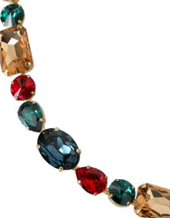 Ceinture Dolce & Gabbana en cuir bleu clair avec chaîne en cristal