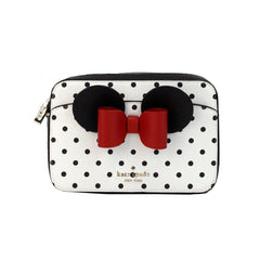 Kate Spade Disney Minnie Mouse Polka Dot bedruckte PVC-Umhängetasche für Kameras