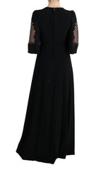 Robe longue maxi noire stretch Dolce & Gabbana