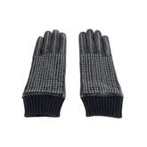 Gants pour hommes Cavalli Class en cuir d'agneau noir