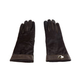 Gants Cavalli Class en cuir de vachette marron pour femmes