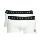 Philipp Plein Weiße Baumwoll-Boxershorts für Herren