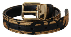 Ceinture Dolce & Gabbana en cuir jacquard multicolore avec boucle logo