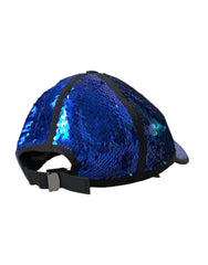 Casquette de baseball Dolce & Gabbana bleu royal à sequins pour homme