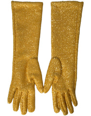 Gants mi-longs Dolce & Gabbana Fantasia en lurex doré