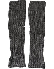 Dolce & Gabbana graue, gestrickte, fingerlose Handschuhe aus Viskose