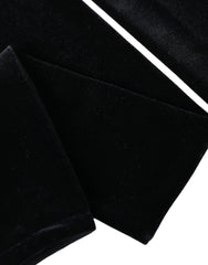 Gants longs Dolce & Gabbana en nylon noir sans doigts, montants jusqu'au coude