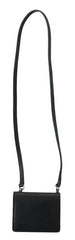 Portefeuille bandoulière Dolce & Gabbana en cuir noir pour femme