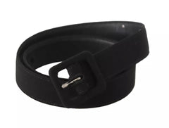 Ceinture Dolce & Gabbana en cuir velours noir avec boucle logo