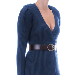 Robe femme en laine bleue Elisabetta Franchi