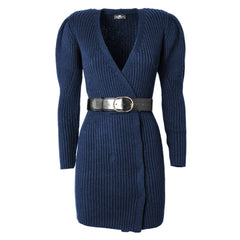 Robe femme en laine bleue Elisabetta Franchi