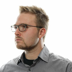 Monture de lunettes grises pour homme, style policier