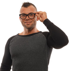 Monture de lunettes Ermenegildo Zegna noire pour homme