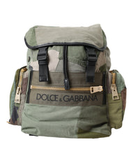 Dolce & Gabbana Rucksack mit Patchwork-Muster in Militärgrün