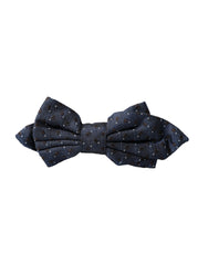 Nœud papillon ajustable Dolce & Gabbana bleu marine en soie à motifs papillon pour homme