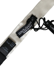 Cravate fine en soie blanche Dolce & Gabbana pour homme