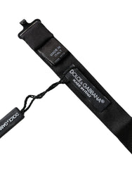 Nœud papillon Dolce & Gabbana noir en satin de soie, ajustable, pour homme