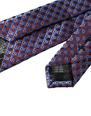 Cravate ajustable en soie à motifs bleus et violets Dolce & Gabbana pour homme