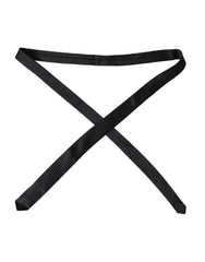 Cravate ajustable Dolce & Gabbana noire unie 100 % soie