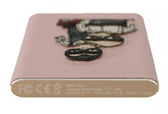 Chargeur USB Dolce & Gabbana en cuir rose #DGFAMILY Batterie externe