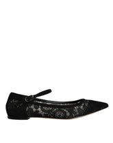 Dolce & Gabbana Schwarze Taormina-Schnürschuhe Bellucci Flats