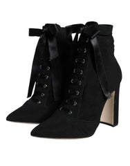 Dolce & Gabbana Schwarze Jersey-Stretch-Ankle-Booties