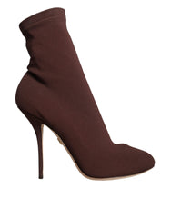 Chaussettes bottines Dolce & Gabbana à talons aiguilles marron
