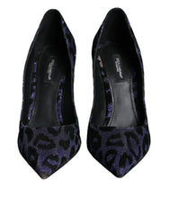 Escarpins Dolce & Gabbana violet léopard lurex