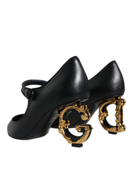 Escarpins Mary Jane Dolce & Gabbana en cuir noir à logo