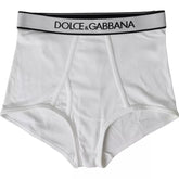 Dolce & Gabbana Unterwäsche aus weißer Baumwolle mit Stretchanteil und Markenlogo