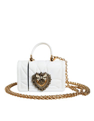 Dolce & Gabbana Weiße Silikon-Handtaschenhülle mit Herzmotiv und AirPod-Hülle