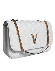 Sac bandoulière Versace Mini en cuir nappa blanc