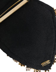 Broche Dolce & Gabbana en laiton doré ornée d'un cœur sacré et de cristaux