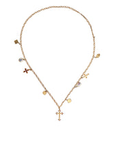 Collier pendentif croix religieuse Dolce & Gabbana en laiton doré