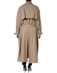 Dolce & Gabbana Khakifarbener zweireihiger Trenchcoat