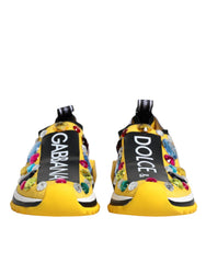 Baskets basses Dolce & Gabbana Sorrento jaunes à cristaux