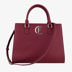 Sac bandoulière femme CRISTINAEFFE en similicuir rouge