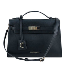 Sac bandoulière femme CRISTINAEFFE en similicuir noir
