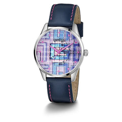Montre Guess en cuir bleu