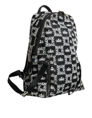 Sac à dos Dolce & Gabbana en nylon noir et blanc avec logo DG couronne