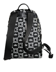 Sac à dos Dolce & Gabbana en nylon noir et blanc avec logo DG couronne